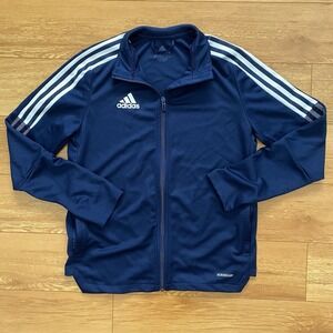 Adidas Blue Tiro21 Track Jacket Youth Size M 13-14Y AeroReady Full Zipper
